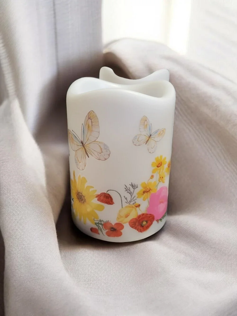 Elegant Spring Pillar Candle Choose 1